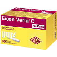 Produktbild von Verla Eisen Gluconat Kapseln vegan glutenfrei laktosefrei zuckerfrei 60 Stück