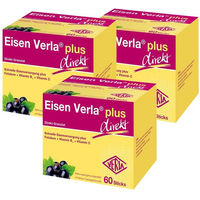 Produktbild von Verla Eisen Verla plus direkt Eisenfumarat Sticks vegan zuckerfrei glutenfrei laktosefrei für Kinder 180 Stück