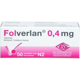 Verla Folsäure 0,4 mg Tabletten 50 Stück für Schwangere und Stillende glutenfrei – Bild 1 von 1