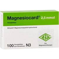 Produktbild von Verla Magnesiocard 2,5 mmol Filmtabletten 100 Stück glutenfrei und laktosefrei für Kinder, Schwangere und Stillende