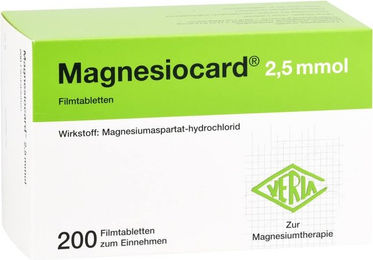 Verla Magnesiocard 2,5 mmol Tabletten 200 Stück glutenfrei und laktosefrei für Kinder, Schwangere und Stillende – Bild 1 von 2