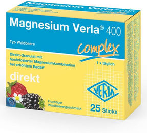 Verla Magnesium 400 Waldbeere Direkt-Granulat Sticks vegan zuckerfrei laktosefrei glutenfrei – Bild 1 von 1