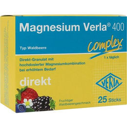 Verla Magnesium 400 Waldbeere Direkt-Granulat Sticks zuckerfrei vegan glutenfrei laktosefrei – Bild 1 von 1