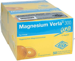 Verla Magnesium Citrat 300 Orange Trinkgranulat 100 Stück zuckerfrei glutenfrei laktosefrei – Bild 1 von 1