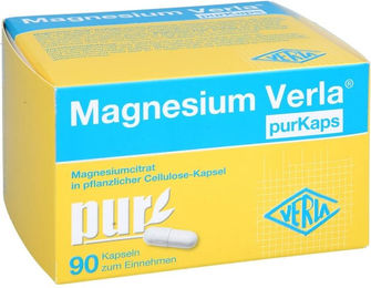 Verla Magnesium Citrat purKaps Kapseln vegan glutenfrei laktosefrei 90 Stück – Bild 1 von 2