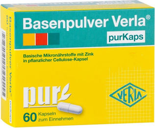 Verla purKaps Basenpulver Mineralstoff-Komplex Kapseln glutenfrei und laktosefrei 60 Stück – Bild 1 von 2