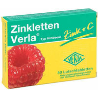 Produktbild von Verla Zink Citrat Lutschtabletten Himbeere vegan glutenfrei laktosefrei für Kinder