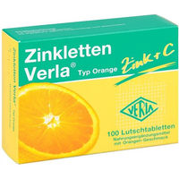 Produktbild von Verla Zink Lutschtabletten Orange für Kinder vegan glutenfrei laktosefrei
