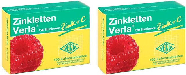 Verla Zinkletten Himbeere Lutschtabletten für Kinder und Erwachsene vegan glutenfrei laktosefrei – Bild 1 von 1
