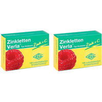 Produktbild von Verla Zinkletten Himbeere Lutschtabletten für Kinder und Erwachsene vegan glutenfrei laktosefrei