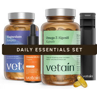Produktbild von VETAIN Daily Essentials Set – Magnesium Komplex, Omega 3 Vegan & Vitamin D3 K2 Tropfen