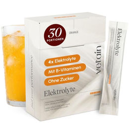 Vetain Elektrolyte Pulver Orange mit Kokoswasser vegan glutenfrei laktosefrei 30 Sticks – Bild 1 von 6