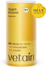 VETAIN Proteinpulver Vegan Banane Bio Mehrkomponenten 1000 g – Bild 1 von 2