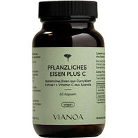 Produktbild von VIANOA Pflanzliches Eisen mit Curryblatt-Extrakt und Vitamin C aus Acerola Kapseln vegan für Sportler 60 Stück