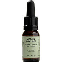 Produktbild von VIANOA Vitamin D3 + K2 MK7 1000 IE Tropfen ohne Zusatzstoffe