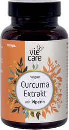 Viecare Curcuma Extrakt mit Piperin vegan 90 Kapseln – Bild 1 von 3