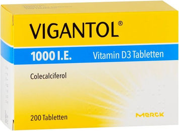 Vigantol Vitamin D3 Tabletten für Kinder und Erwachsene 1000 I.E. 200 Stück – Bild 1 von 1