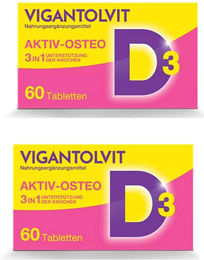 Vigantolvit Osteo Vitamin D3 1000 I.E. mit K2 und Kalzium Tabletten für Erwachsene 120 Stück – Bild 1 von 2