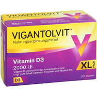 Produktbild von Vigantolvit Vitamin D3 2000 I.E. Kapseln für Erwachsene glutenfrei und laktosefrei 120 Stück