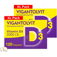 Produktbild von Vigantolvit Vitamin D3 2000 I.E. Kapseln für Erwachsene glutenfrei und laktosefrei 240 Stück