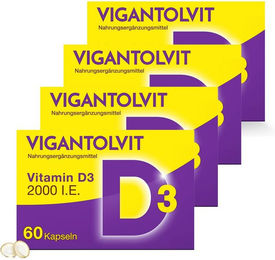 Vigantolvit Vitamin D3 2000 I.E. Kapseln glutenfrei und laktosefrei für Erwachsene 240 Stück – Bild 1 von 2