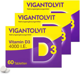 Vigantolvit Vitamin D3 4000 I.E. Tabletten, hochdosiert, vegetarisch, glutenfrei und laktosefrei, 180 Stück – Bild 1 von 2