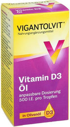 Vigantolvit Vitamin D3 Öl 500 I.E. Tropfen 10 ml für Kinder und Erwachsene glutenfrei laktosefrei ohne Zusatzstoffe – Bild 1 von 4