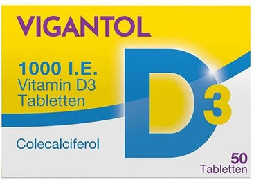 Vigantolvit Vitamin D3 Tabletten für Kinder und Erwachsene 50 Stück – Bild 1 von 2