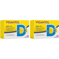 Produktbild von Vigantolvit Vitamin D3 Tabletten für Kinder und Erwachsene 500 I.E. 200 Stück