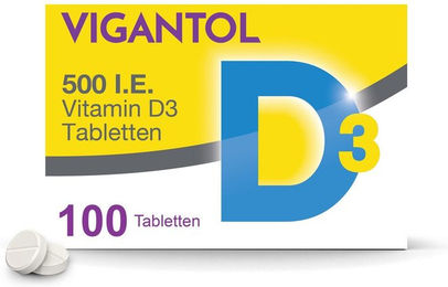 Vigantolvit Vitamin D3 Tabletten für Kinder und Erwachsene – Bild 1 von 2