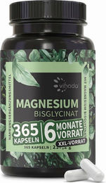 Vihado Magnesium Bisglycinat hochdosiert 1000 mg Kapseln vegan ohne Zusatzstoffe für Erwachsene – Bild 1 von 3