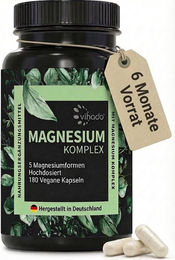 Vihado Magnesium Komplex hochdosiert vegan 180 Kapseln für Erwachsene – Bild 1 von 3