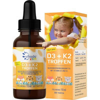 Produktbild von Vihado Vitamin D3 + K2 Tropfen für Kinder ohne Zusatzstoffe vegan