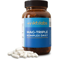 Produktbild von Viktilabs Mag-Triple Daily Dreifach-Magnesium-Komplex Kapseln ohne Zusatzstoffe