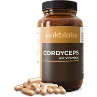 Produktbild von Viktilabs Premium Cordyceps Vitalpilz mit Vitamin C Kapseln