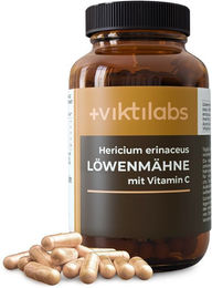 Viktilabs Premium Löwenmähne Hericium erinaceus Vitalpilz mit Vitamin C Kapseln – Bild 1 von 1