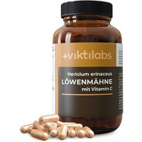 Produktbild von Viktilabs Premium Löwenmähne Hericium erinaceus Vitalpilz mit Vitamin C Kapseln
