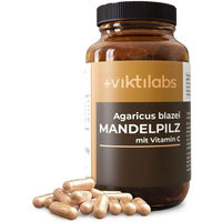 Produktbild von Viktilabs Premium Mandelpilz Pulver mit Vitamin C