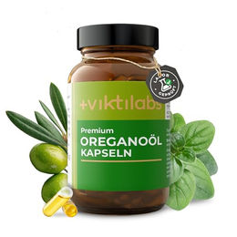 Viktilabs Premium Oreganoöl Kapseln vegan ohne Zusatzstoffe – Bild 1 von 4