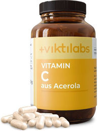 Viktilabs Vitamin C Kapseln mit natürlicher Acerola und Hagebutte 1000 mg – Bild 1 von 1
