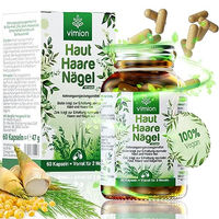 Produktbild von Vimion Haut-Haare-Nägel Kapseln vegan mit Biotin, Zink, Selen und B-Vitamin-Komplex, 60 Kapseln