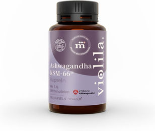 violila Ashwagandha KSM-66 Kapseln vegan ohne Zusatzstoffe 180 Stück – Bild 1 von 2