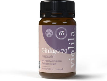 violila Ginkgo Kapseln mit 70 mg Ginkgo biloba Trockenextrakt vegan ohne Gelatine 90 Kapseln – Bild 1 von 4