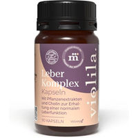 Produktbild von violila Leberkomplex Kapseln mit Cholin, Mariendistel und Artischocke, vegan und ohne Gelatine, 90 Kapseln
