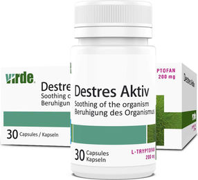 Virde Destres Aktiv L-Tryptophan Kapseln 30 Stück glutenfrei und laktosefrei – Bild 1 von 4