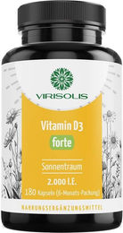 ViriSolis Vitamin D3 Forte 2000 IE Kapseln 180 Stück ohne Zusatzstoffe für Erwachsene – Bild 1 von 2