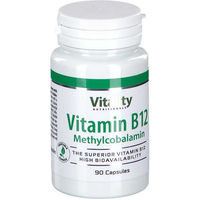 Produktbild von Vision Healthcare B.V. Vitamin B12 Methylcobalamin Kapseln vegan laktosefrei glutenfrei ohne Zusatzstoffe