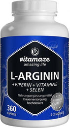 Vispura L-Arginin 750 mg hochdosiert mit Piperin und Vitaminen Kapseln – Bild 1 von 2