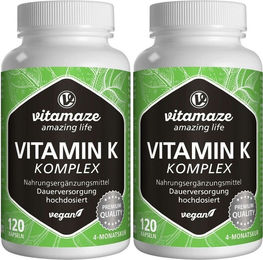 VISPURA Vitamin K1 + K2 Komplex hochdosiert vegan 120 Kapseln – Bild 1 von 1