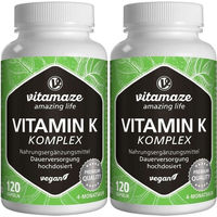 Produktbild von VISPURA Vitamin K1 + K2 Komplex hochdosiert vegan 120 Kapseln